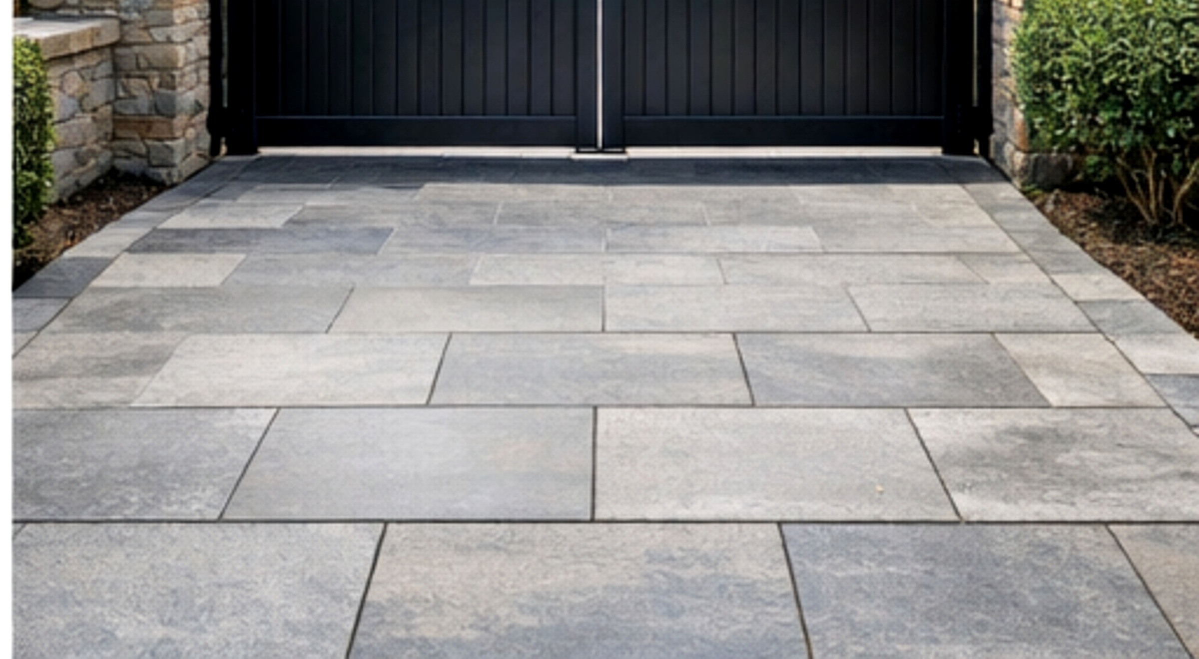 Porcelain driveway and edging